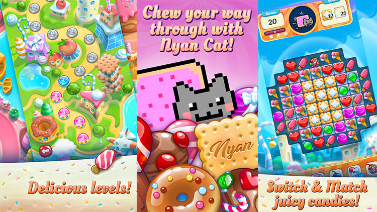 بازی موبایل Nyan Cat: Candy Match