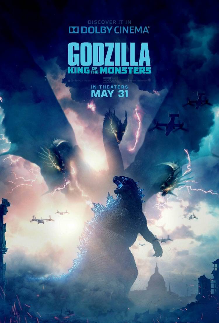 پوستر جدید فیلم گودزیلا: پادشاه هیولاها - Godzilla: King of the Monsters به مناسبت پیش فروش بلیت