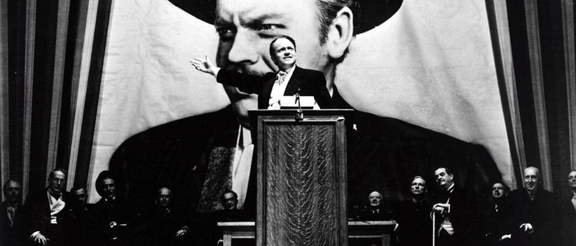 فیلم Citizen Kane محصول آمریکا کارگردان: Orson Welles بازیگران:  Orson Welles, Joseph Cotten, Dorothy Comingore سال ساخت:‌ ۱۹۴۱
