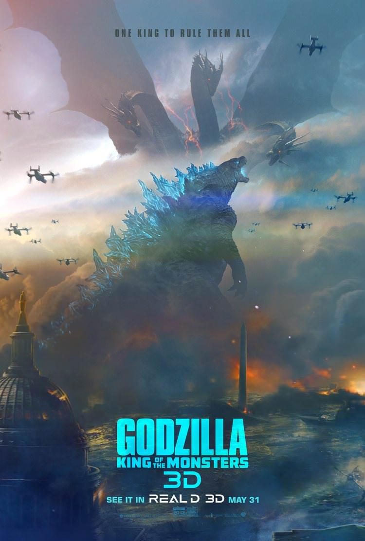 پوستر جدید فیلم گودزیلا: پادشاه هیولاها - Godzilla: King of the Monsters به مناسبت پیش فروش بلیت