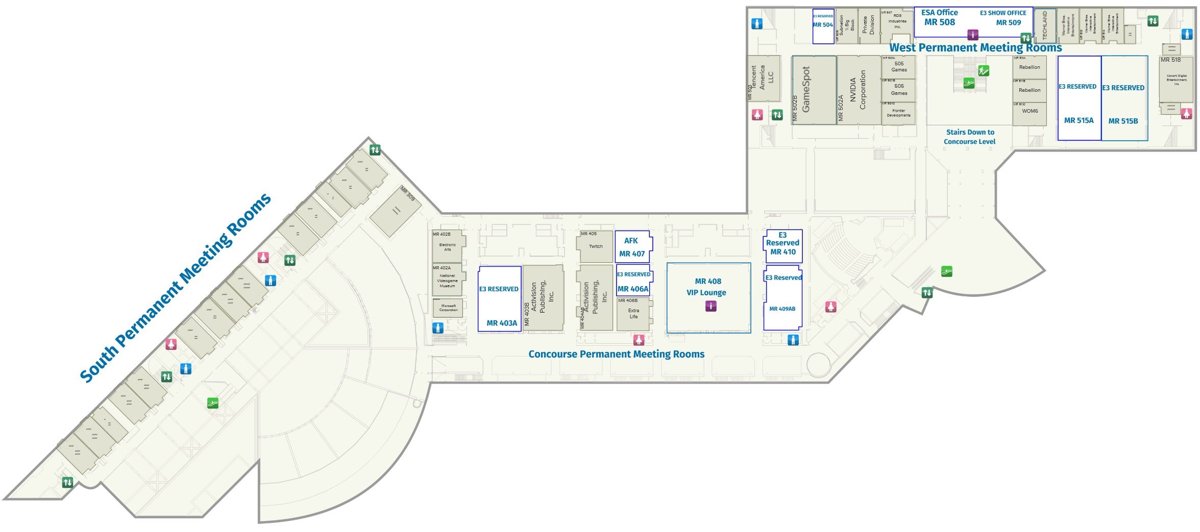 نقشه غرفه‌های نمایشگاه E3 2019 در یک نگاه